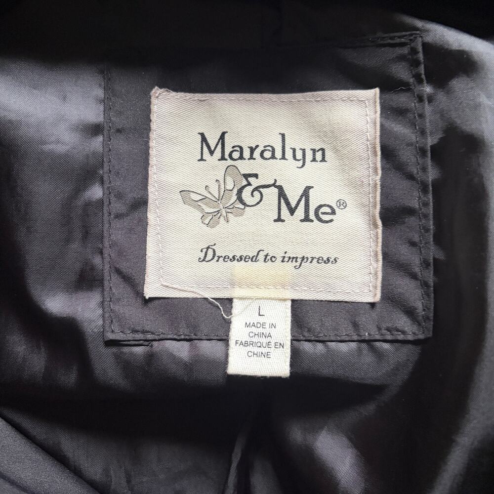 Maralyn & Me Hooded Parka Black Size Large - Picture 4 of 8